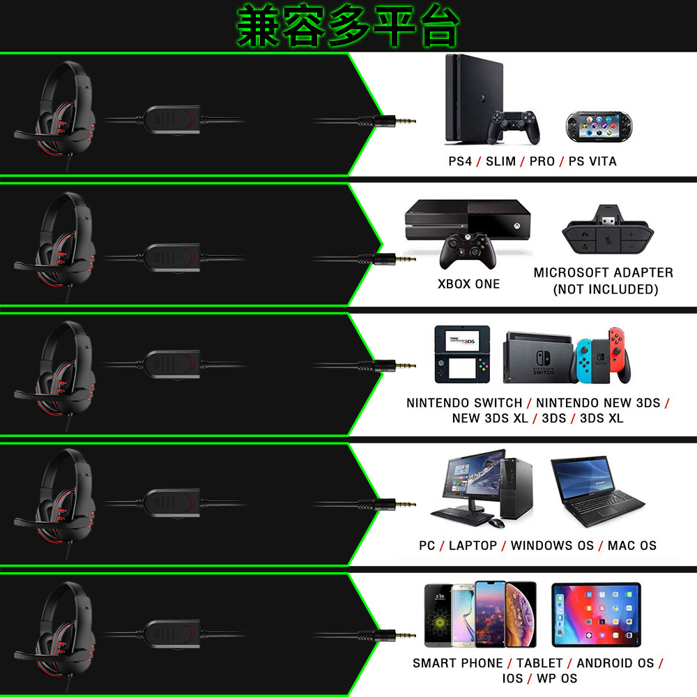 3.5mm Wired Gaming Headphones  - огляд і ціна Gaming Headset Rgb