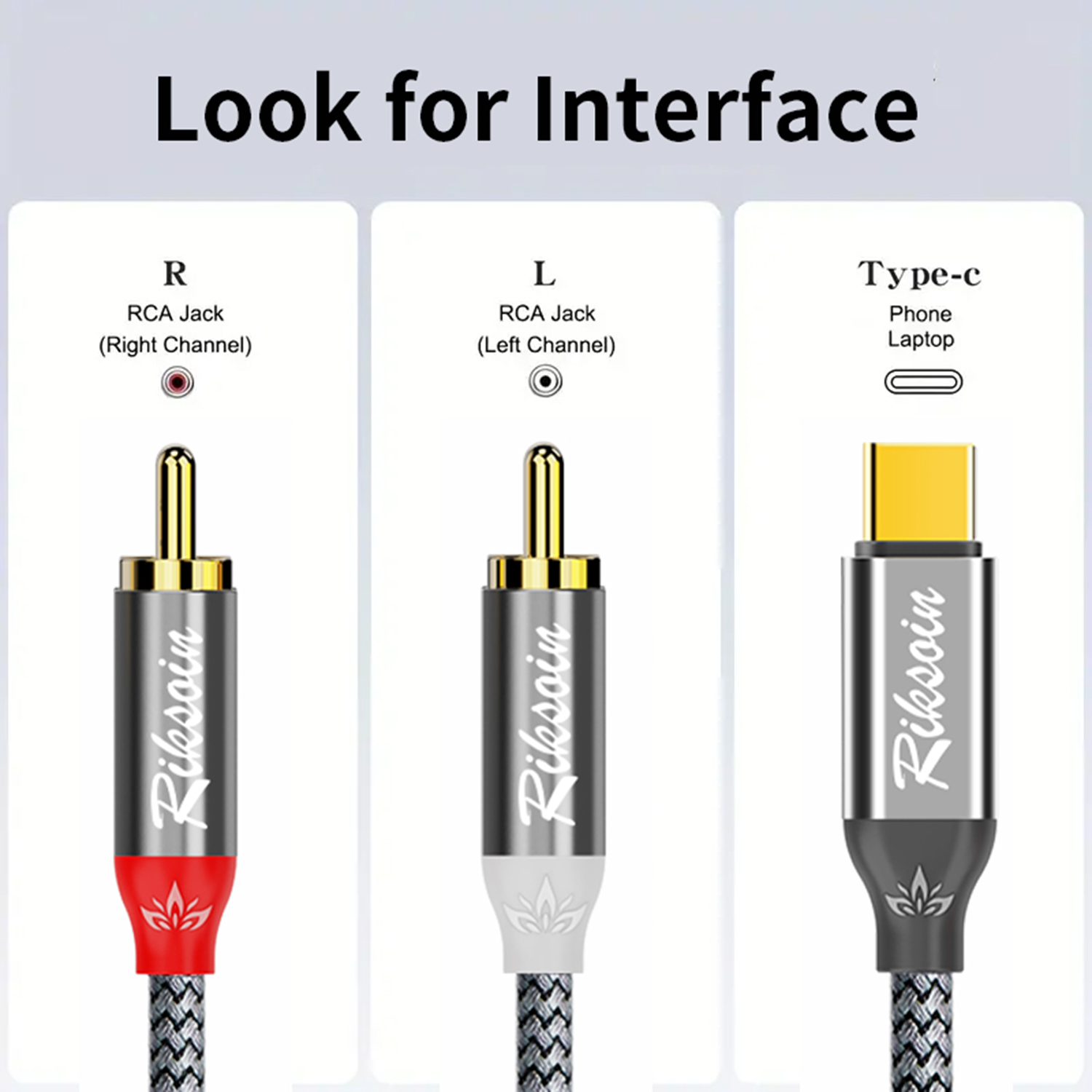 USB C to 2RCA Stereo Cable Y S - огляд і ціна Audio Splitter Y